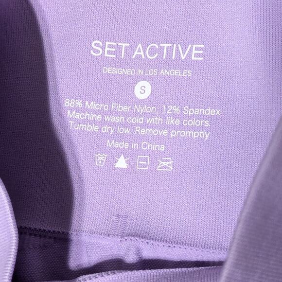 SET Active SculptFlex Leggings Lilac Purple Glitz Womens Small Sportswear Gym - Picture 5 of 7
